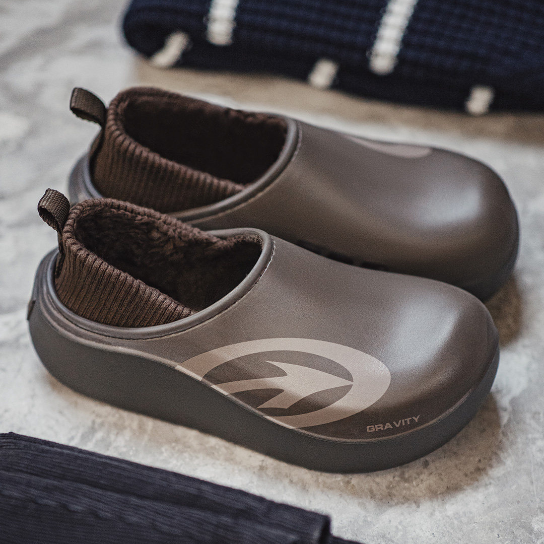 新款冬天一腳蹬休閒鞋加絨保暖辦公室全包跟厚底外穿男拖