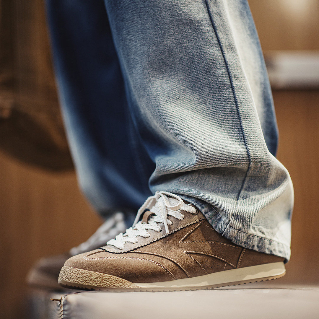 2026冬季新款復古慢跑阿甘德訓鞋男款百搭運動透氣休閒棒球鞋