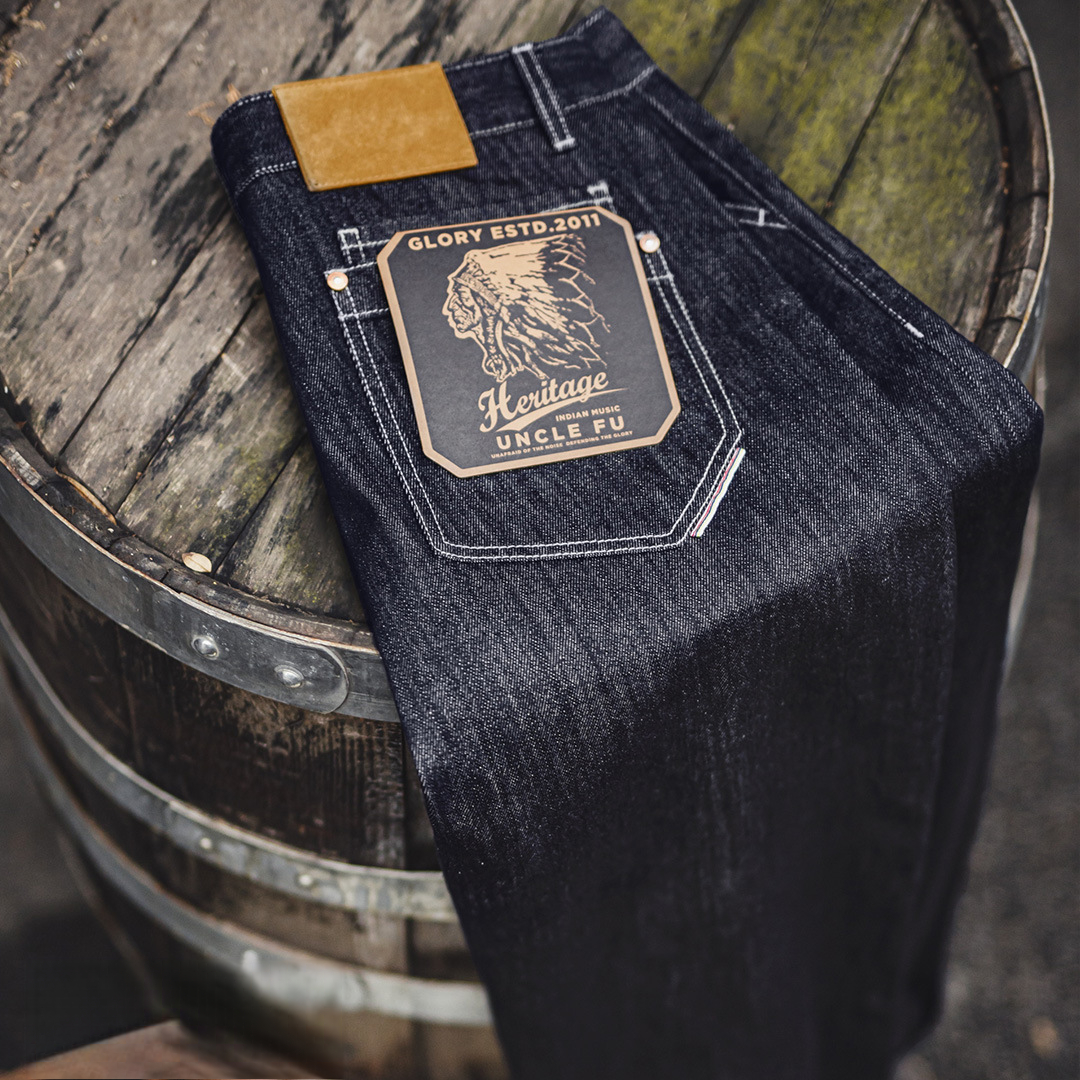 美式復古原牛色水洗牛仔褲直筒丹寧休閒褲闊腿長褲男秋冬