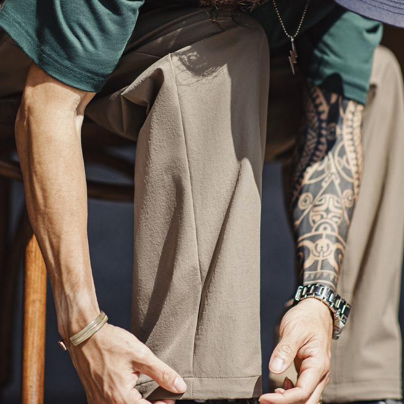 美式休閒Easypants戶外防水軟殼束腳褲休閒長褲子男春