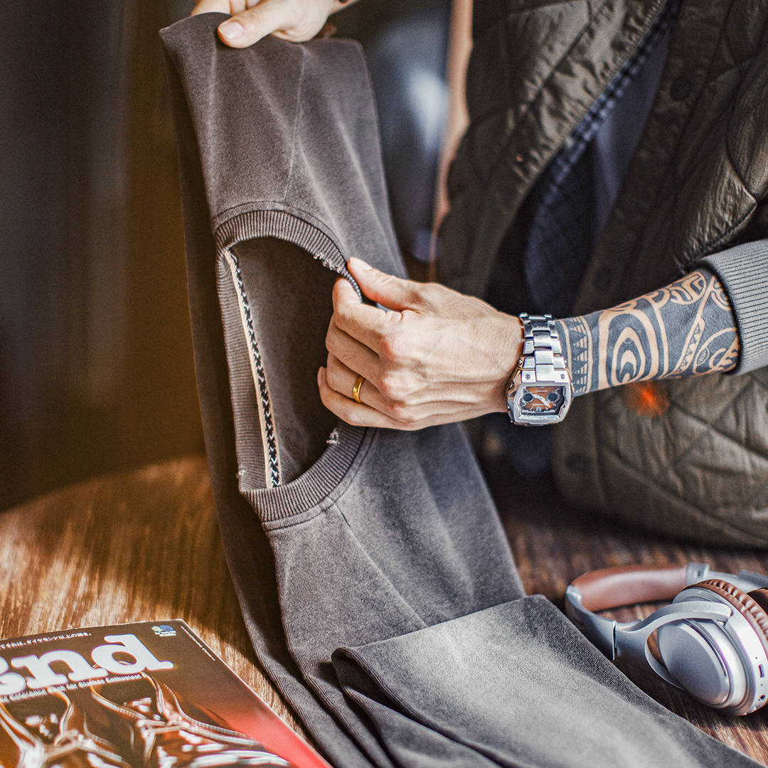 美式仿衛衣圍巾披肩兩用日系復古藍色保暖圍脖搭肩男秋冬