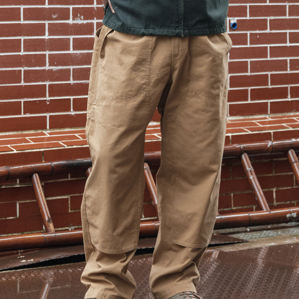 DOUBLE KEENS加密珠帆布雙膝補強攀巖褲 戶外休閑長褲