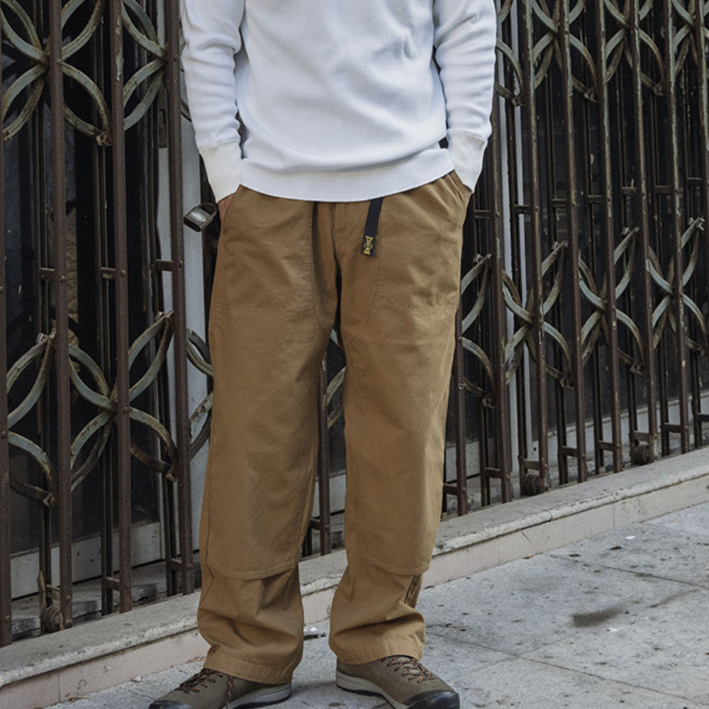 DOUBLE KEENS加密珠帆布雙膝補強攀巖褲 戶外休閑長褲