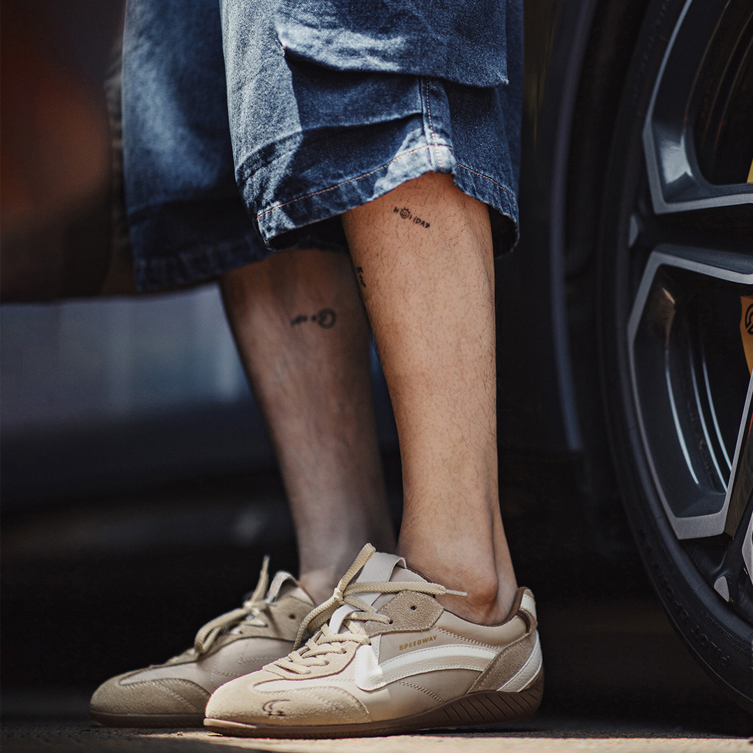 極速賽車鞋男款2025夏季新款復古透氣德訓鞋薄底運動休閒鞋子