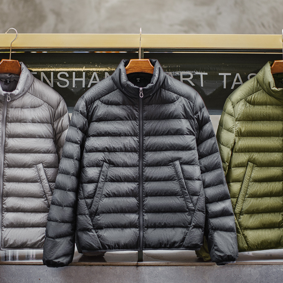 美式超輕薄排骨白鴨絨羽絨服夾克外套內搭短款內膽男秋冬