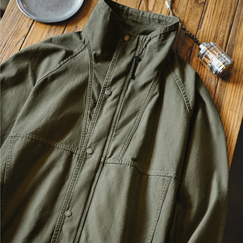 美式復古立領M65夾克防風廓形軍綠色硬漢vintage外套男秋