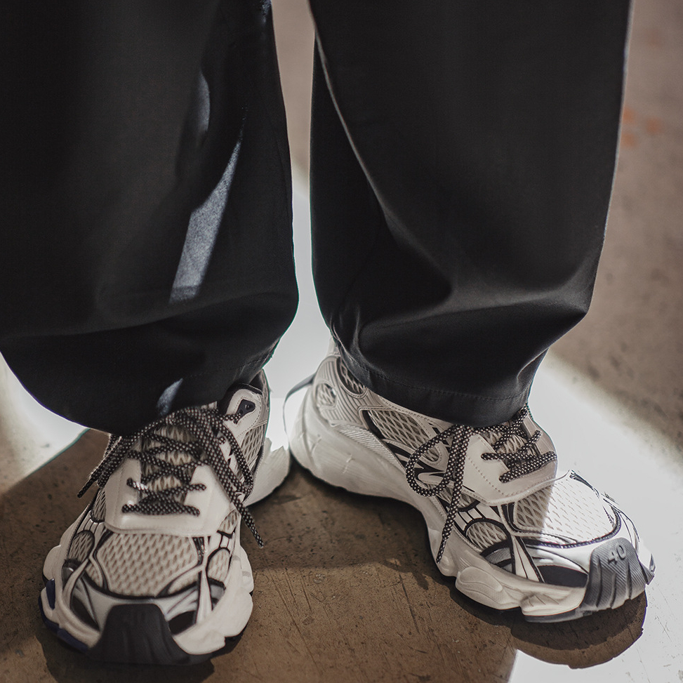 曼哈頓老爹鞋男2025秋季新款厚底網面增高白色軟底運動休閒鞋