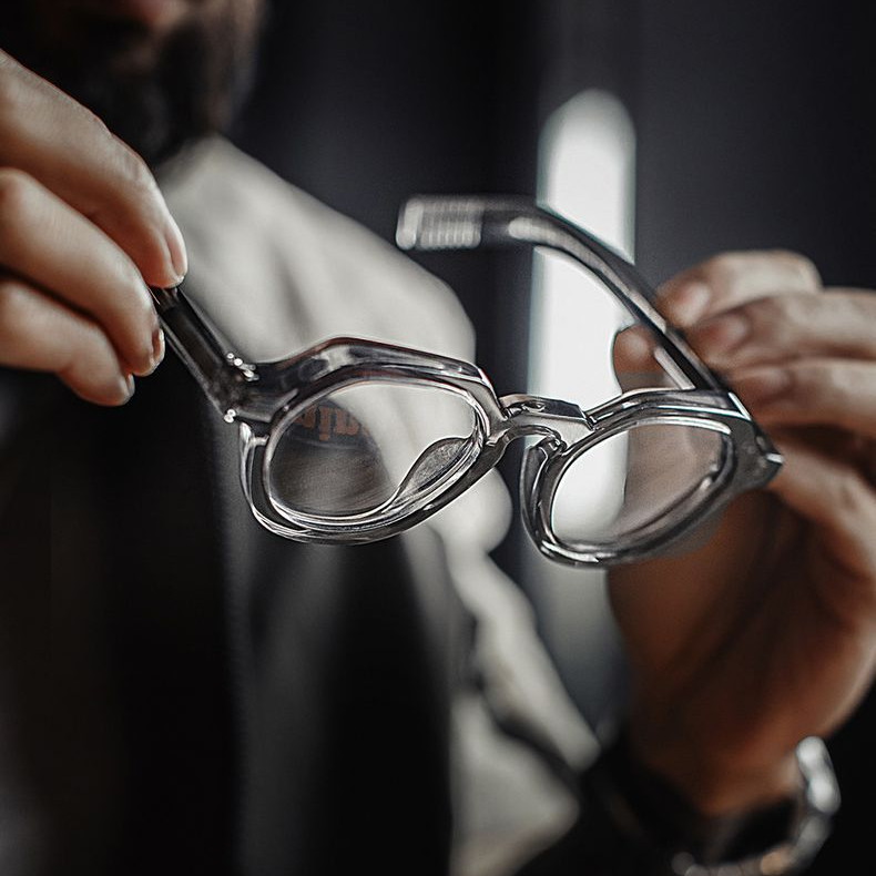 美式復古經典CrownPanto眼鏡日式圓框粗框皇冠板材鏡架男