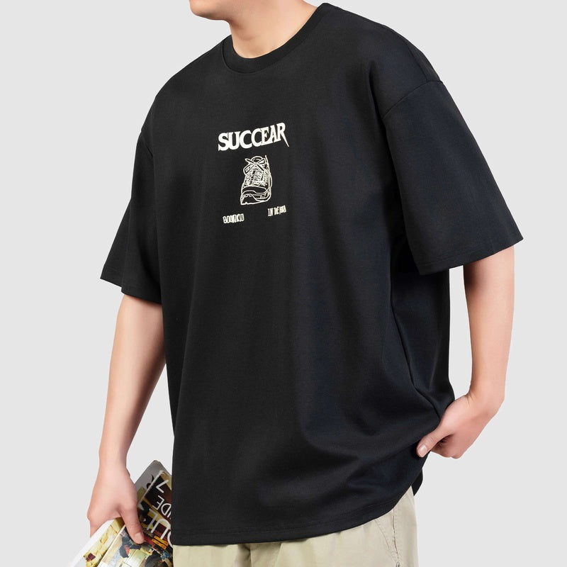 夏季新款220g美式潮流半袖個性印花運動短袖T恤男tee