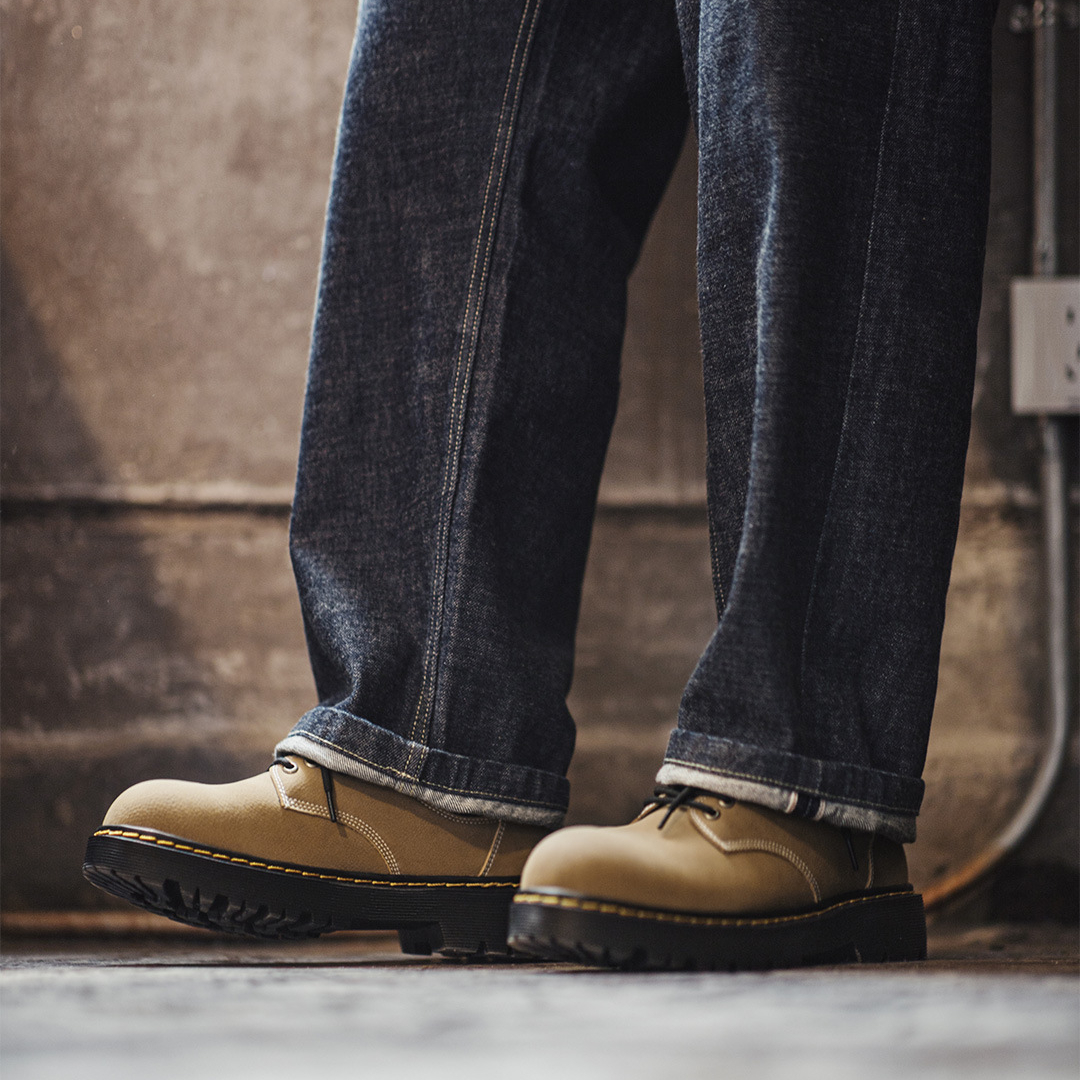 新款德比鞋夏季男士休閒軟底皮鞋厚底增高大頭棕色復古工裝鞋