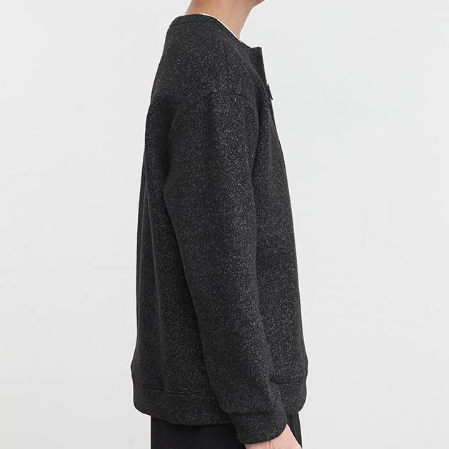 星爍假兩件加絨保暖衛衣秋冬季男拉鍊半開襟圓領休閒長袖