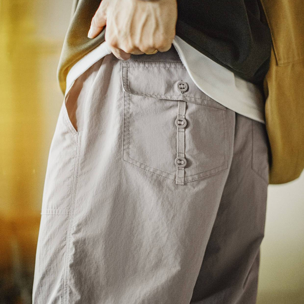 美式休閒防潑水Easypants薄款通勤束腳褲日系長褲子男秋