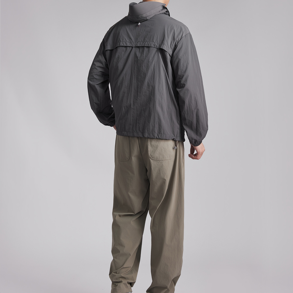 拼接防曬衣男夏季輕薄透氣防紫外線戶外連帽速幹防曬服外套