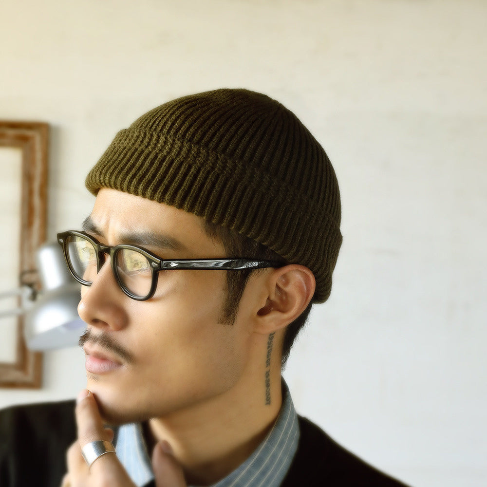 二戰海軍冷帽男冬天羊毛針織帽女毛線帽瓜皮帽WATCH CAP