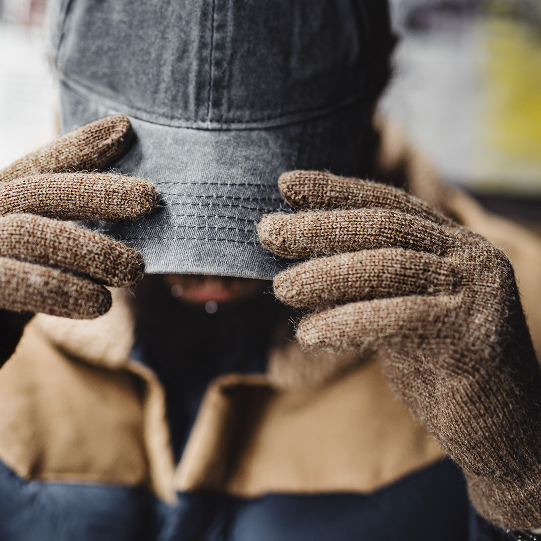 美式復古北極絨分指觸屏手套加厚防寒防風保暖男女秋冬季
