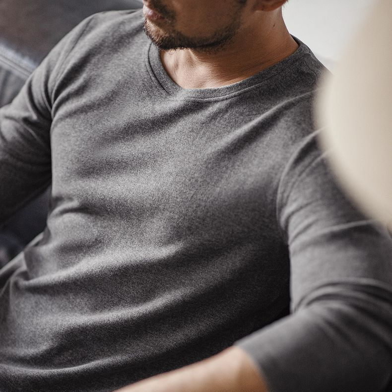 “燃元素”保暖內衣套裝花紗雙面磨絨打底衫秋衣褲男冬