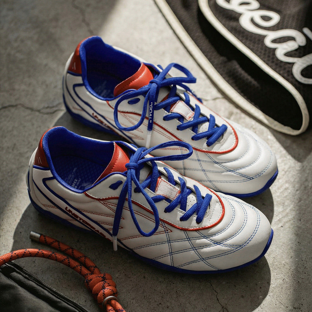 足球德訓鞋男士2026冬新款平底流浪鞋運動白色翻蓋休閒薄底鞋