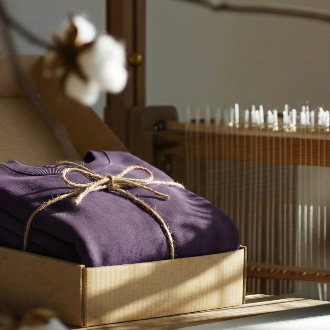 美式新疆棉衛衣紫色圓領套頭無帽外穿寬鬆長袖外套男款春