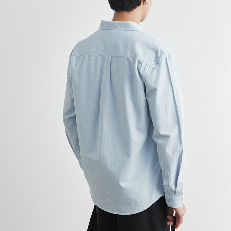 純棉工裝長袖襯衫男款春秋季2025新款寬鬆日系襯衣上衣潮