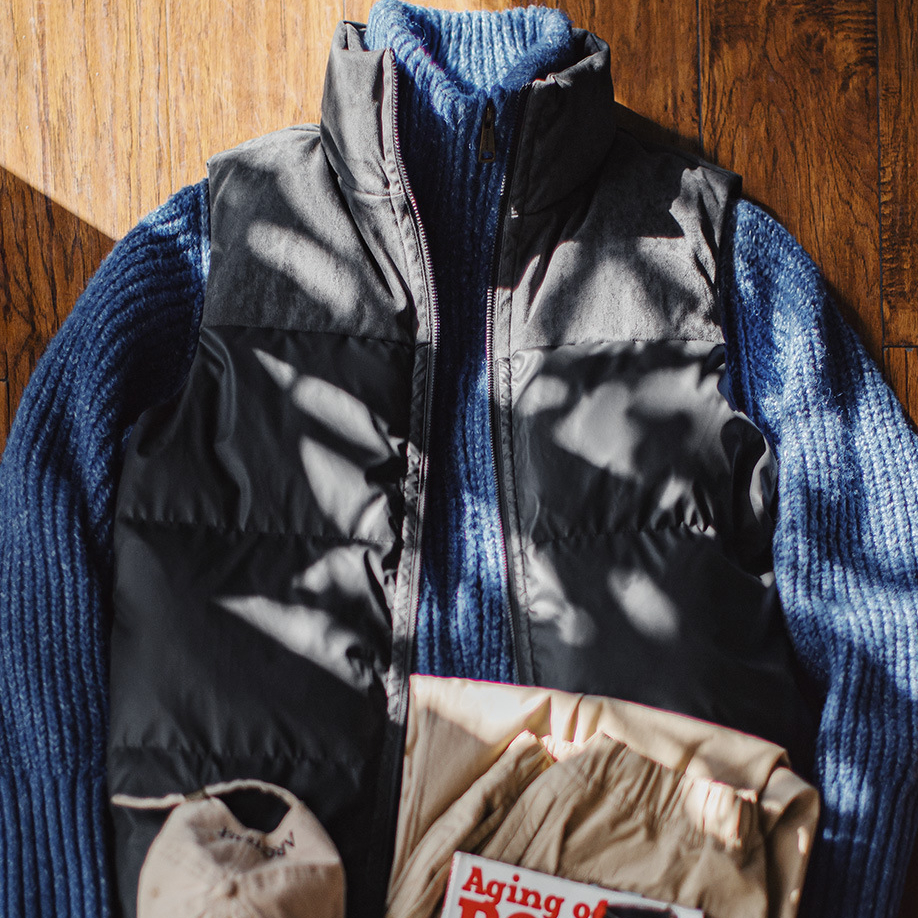 美式戶外保暖夾棉馬甲黑色山系立領無袖背心坎肩外套男秋