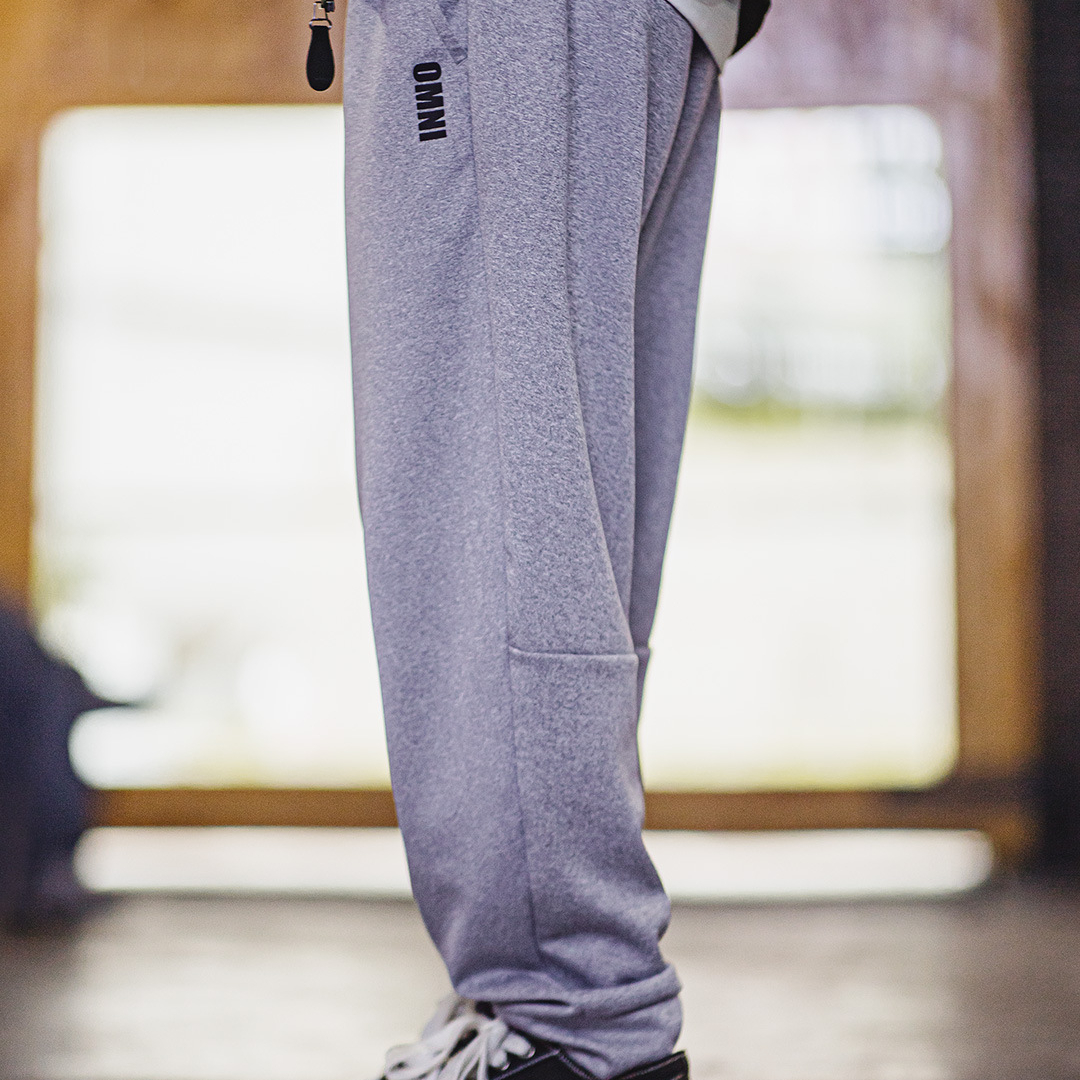 美式休閒Easypants灰色衛褲空氣層直筒束腳運動褲子男秋