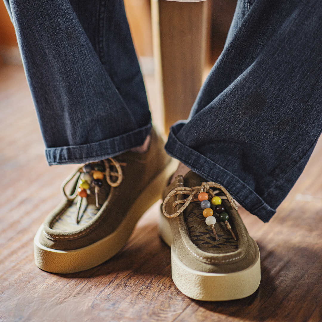 莫卡辛鞋男士秋季新款納瓦霍老錢風工裝袋鼠鞋子厚底休閒皮鞋