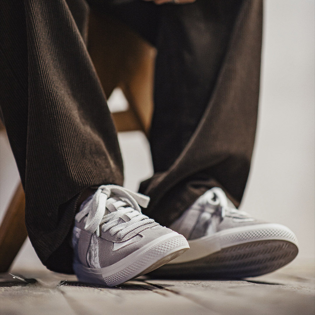 灰影德訓鞋男春季新款復古扎染帆布板鞋平底休閒百搭阿甘鞋子