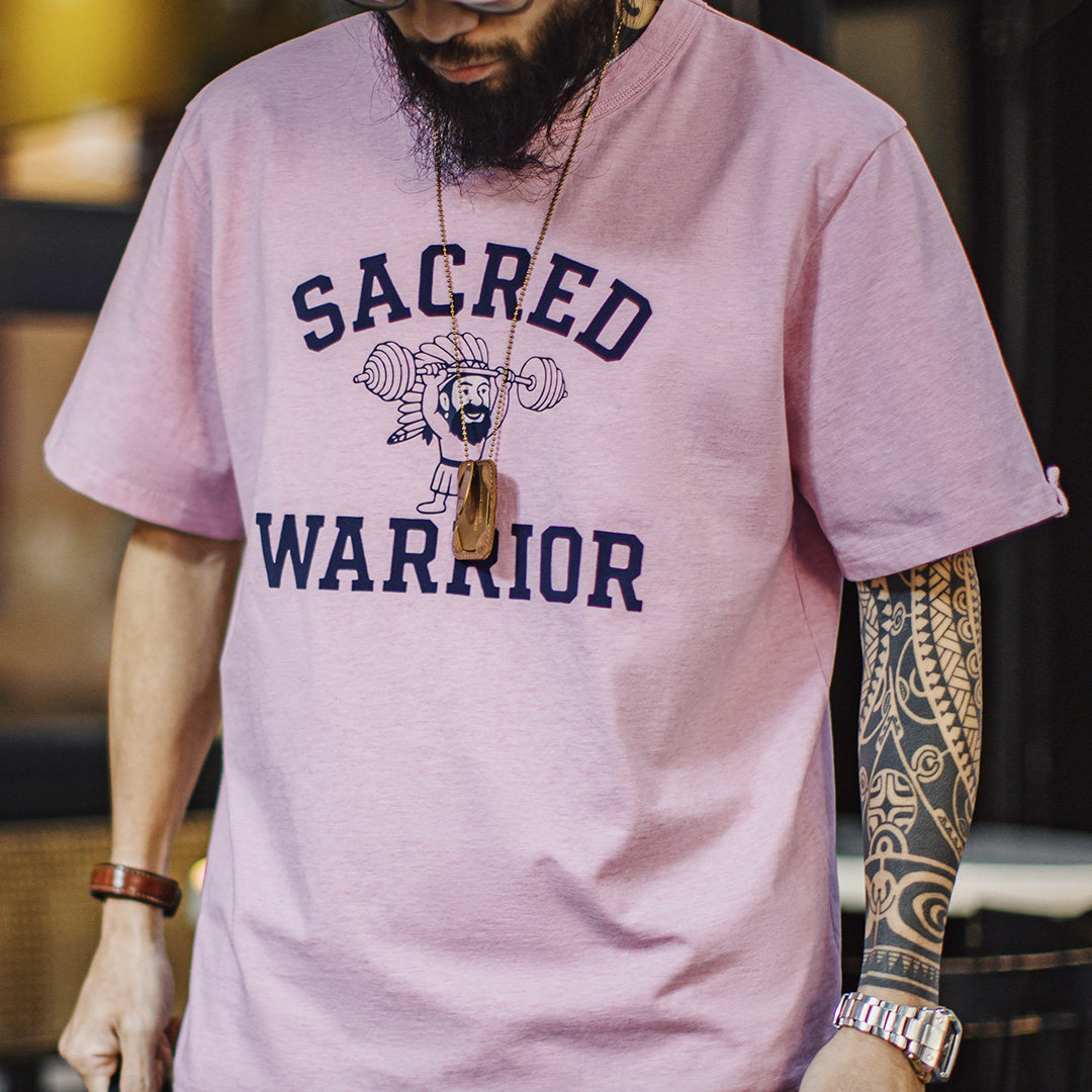 美式復古印花植絨T恤純棉小衆休閒粉色寬鬆短袖男款夏季