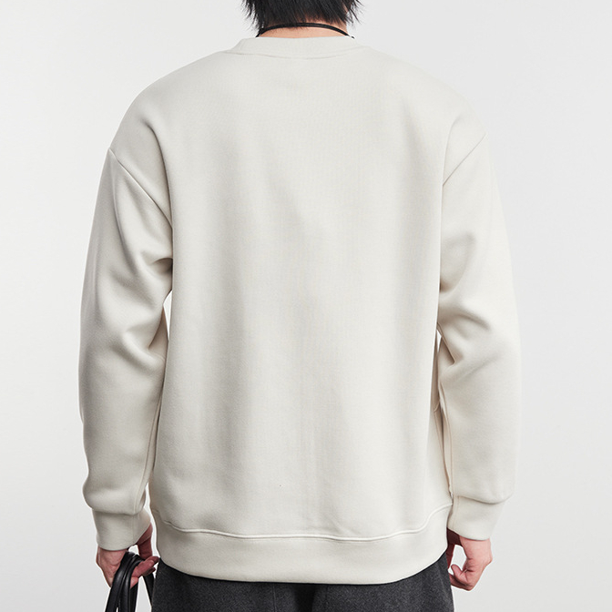 加厚老钱圆领卫衣男秋冬季2025新款宽松休闲套头上衣