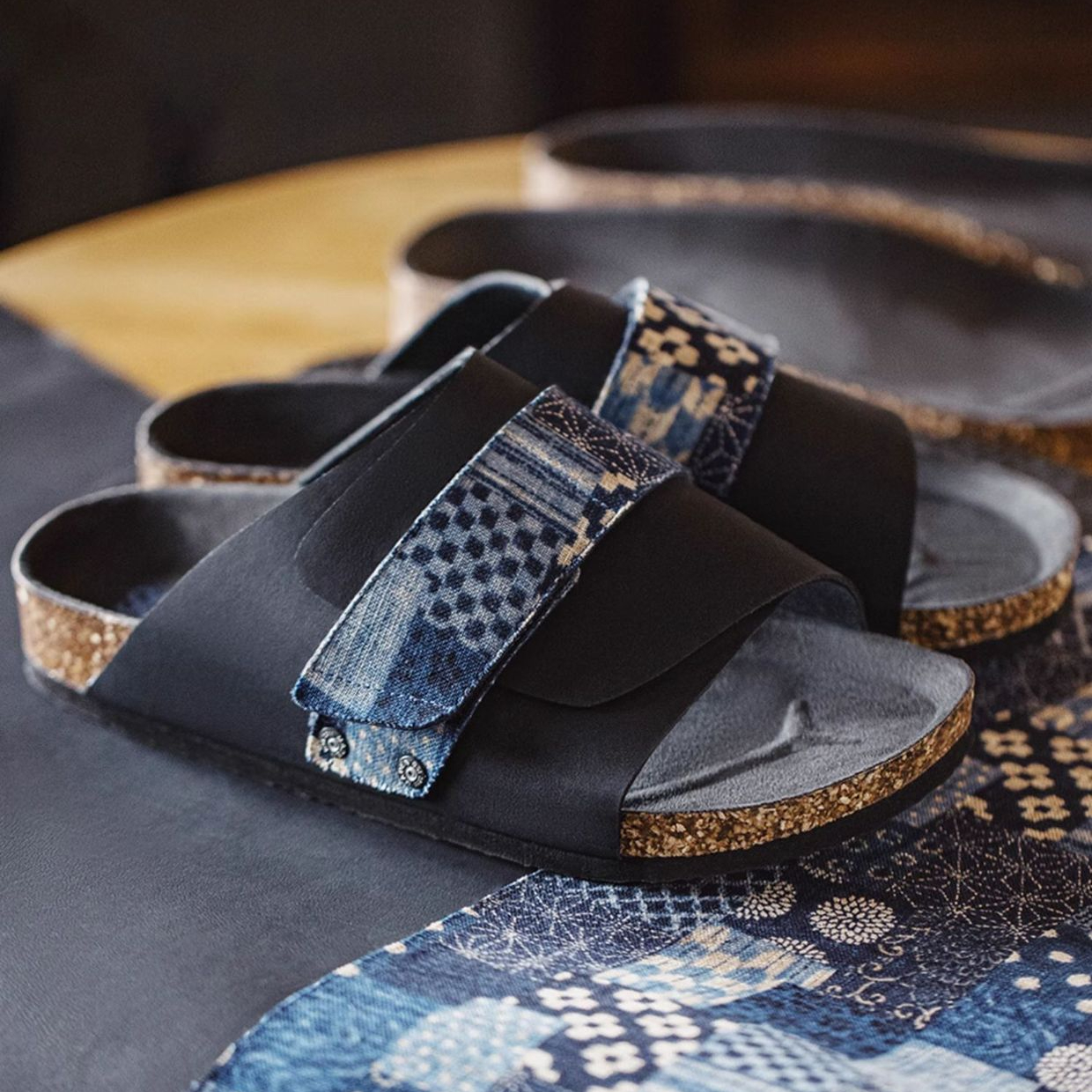 復古軟木拖鞋子男士2025夏季新款外穿魔術貼休閒小眾一字涼拖