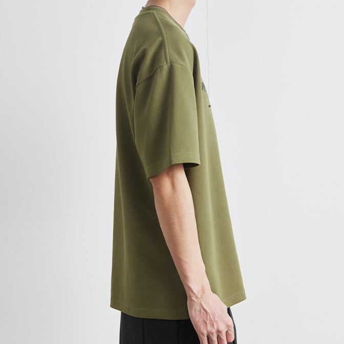 短袖t恤男夏季2025年新款重磅字母印花半袖體恤潮牌上衣