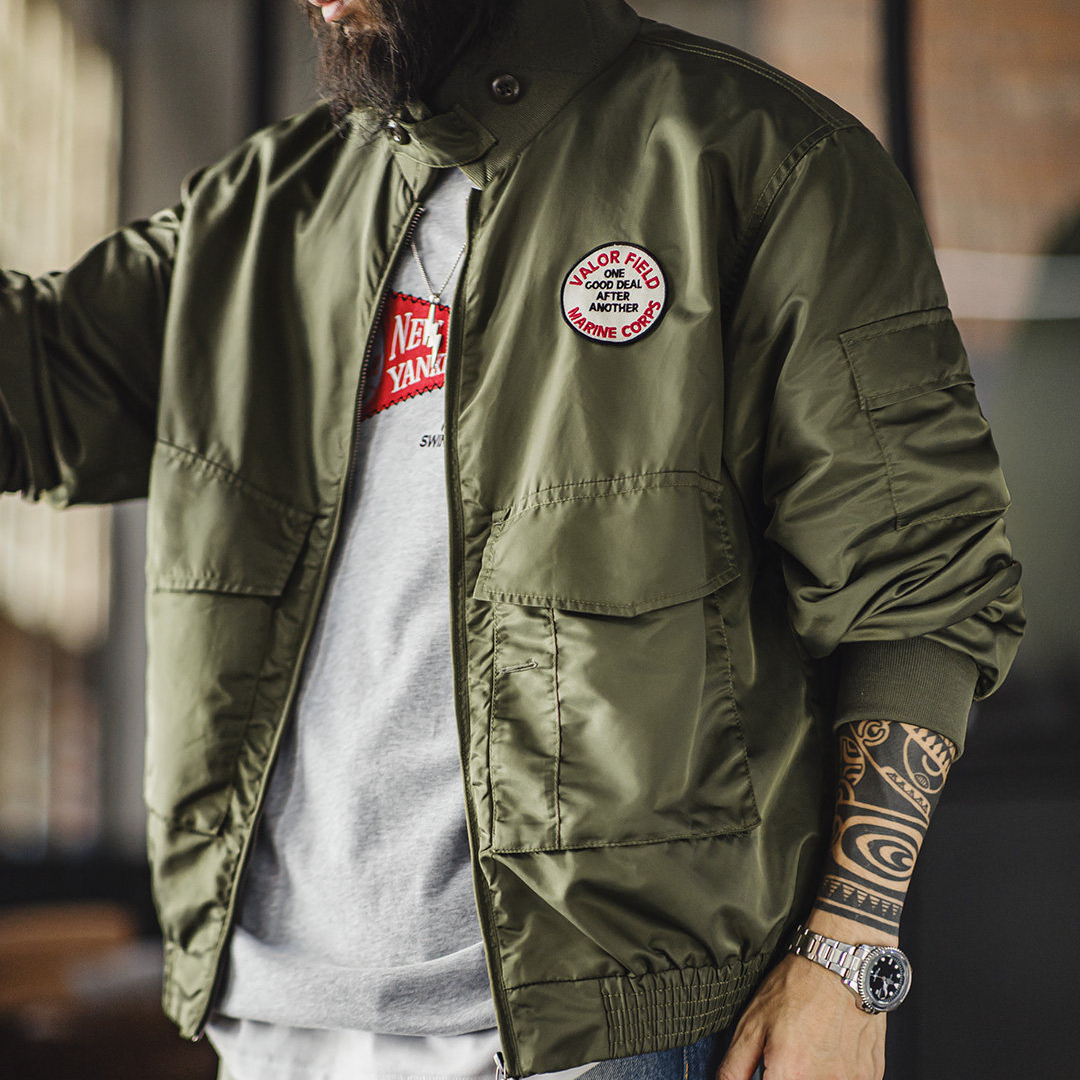 美式G8WEP黑豹突擊夾克尼龍短款立領軍綠色薄款外套男春