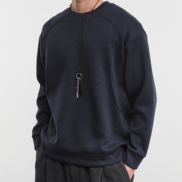 加厚老钱圆领卫衣男秋冬季2025新款宽松休闲套头上衣