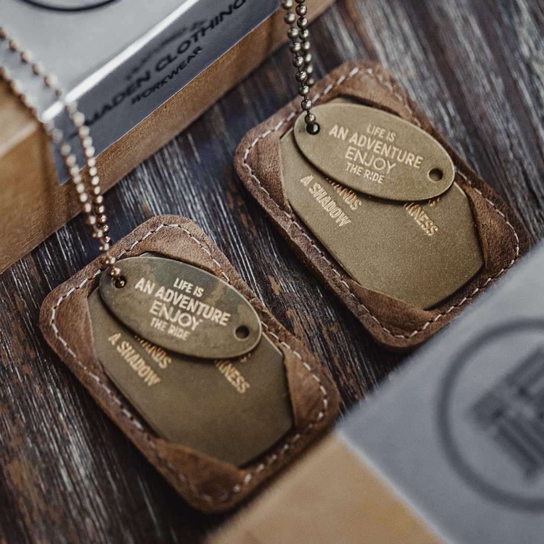 美式復古M41黃銅字母軍牌吊墜項鍊做舊兵男掛件痞帥