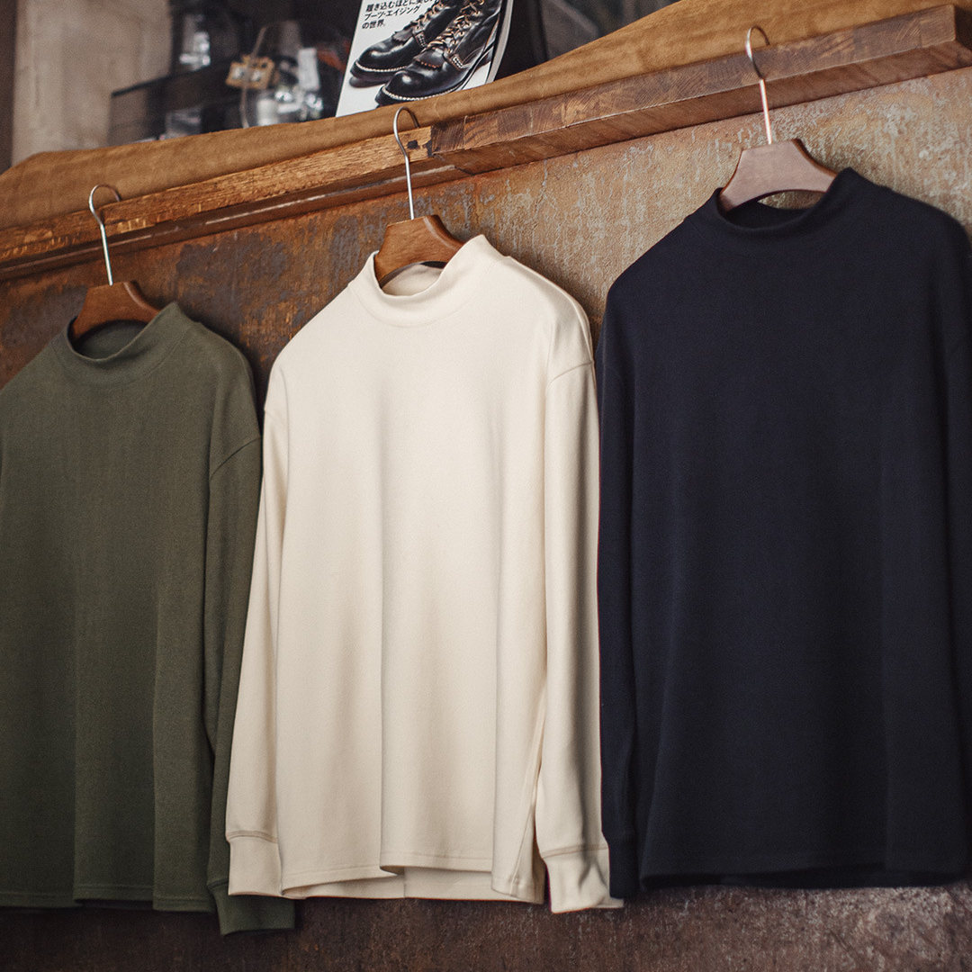 休閒半高領長袖打底衫純色保暖內衣加厚抗靜電內搭男款