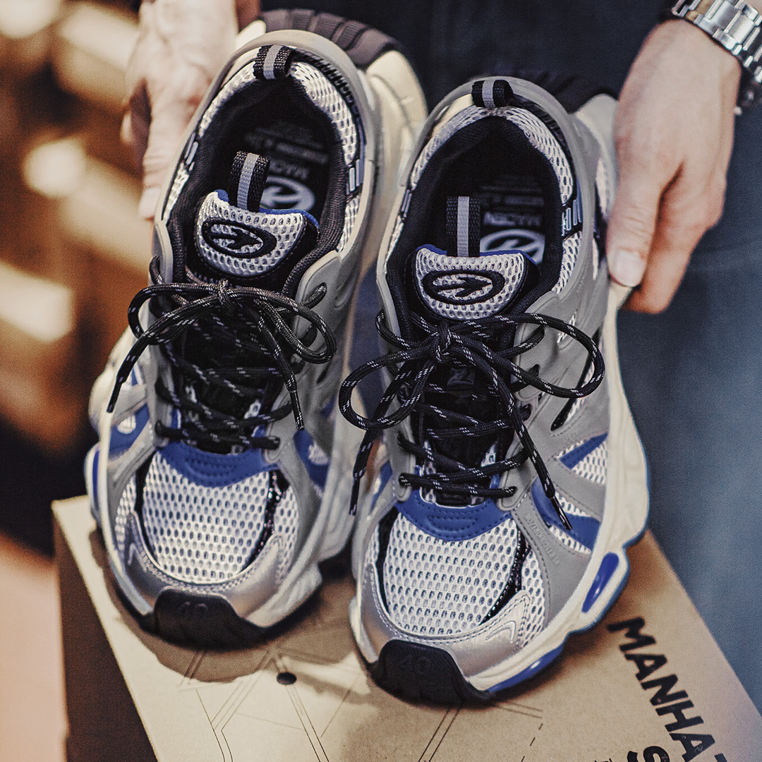 曼哈頓2025秋季新款高級感復古潮流老爹鞋百搭厚底運動休閒鞋