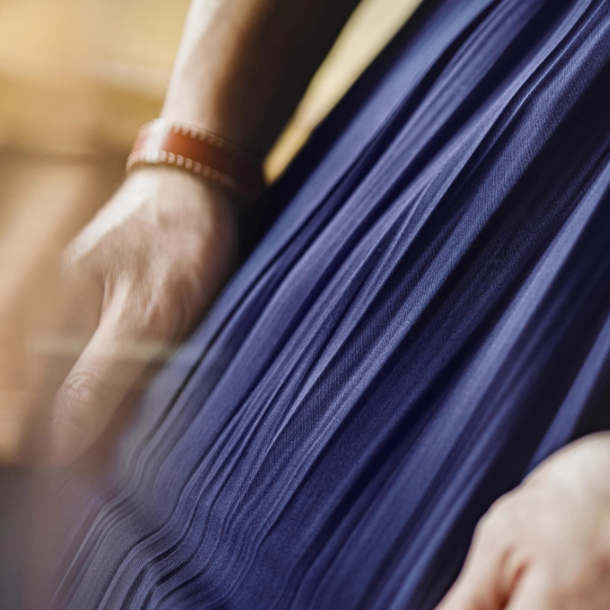 日系褶皺休閒坐禪褲藏青色輕薄款透氣抽繩垂感長褲子男夏