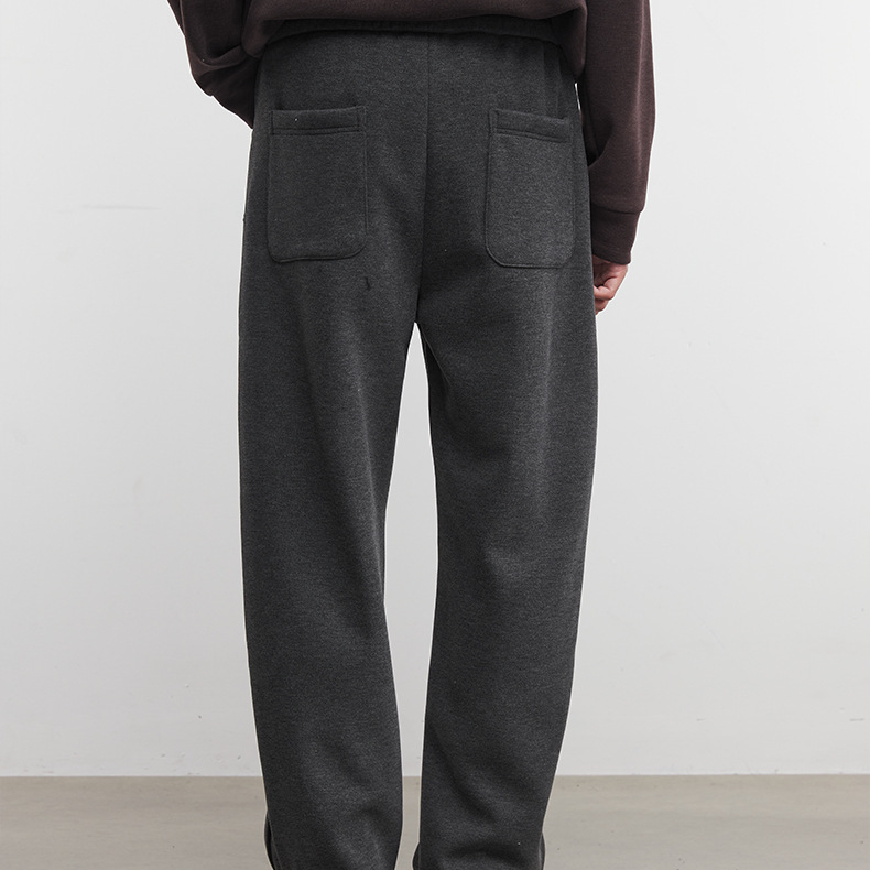 500g重磅加絨保暖休閒褲秋冬季男針織時尚百搭衛褲