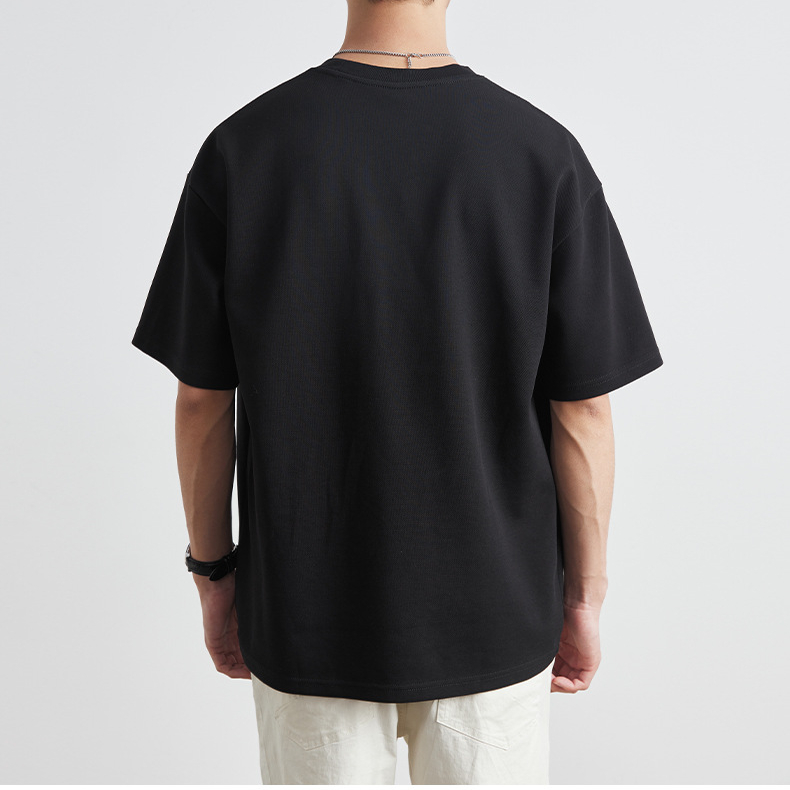 短袖t恤男夏季2025年新款重磅字母印花半袖體恤潮牌上衣