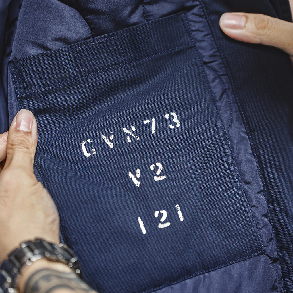 美式海軍藍色立領棉服加厚保暖短款插肩袖夾克外套男秋冬