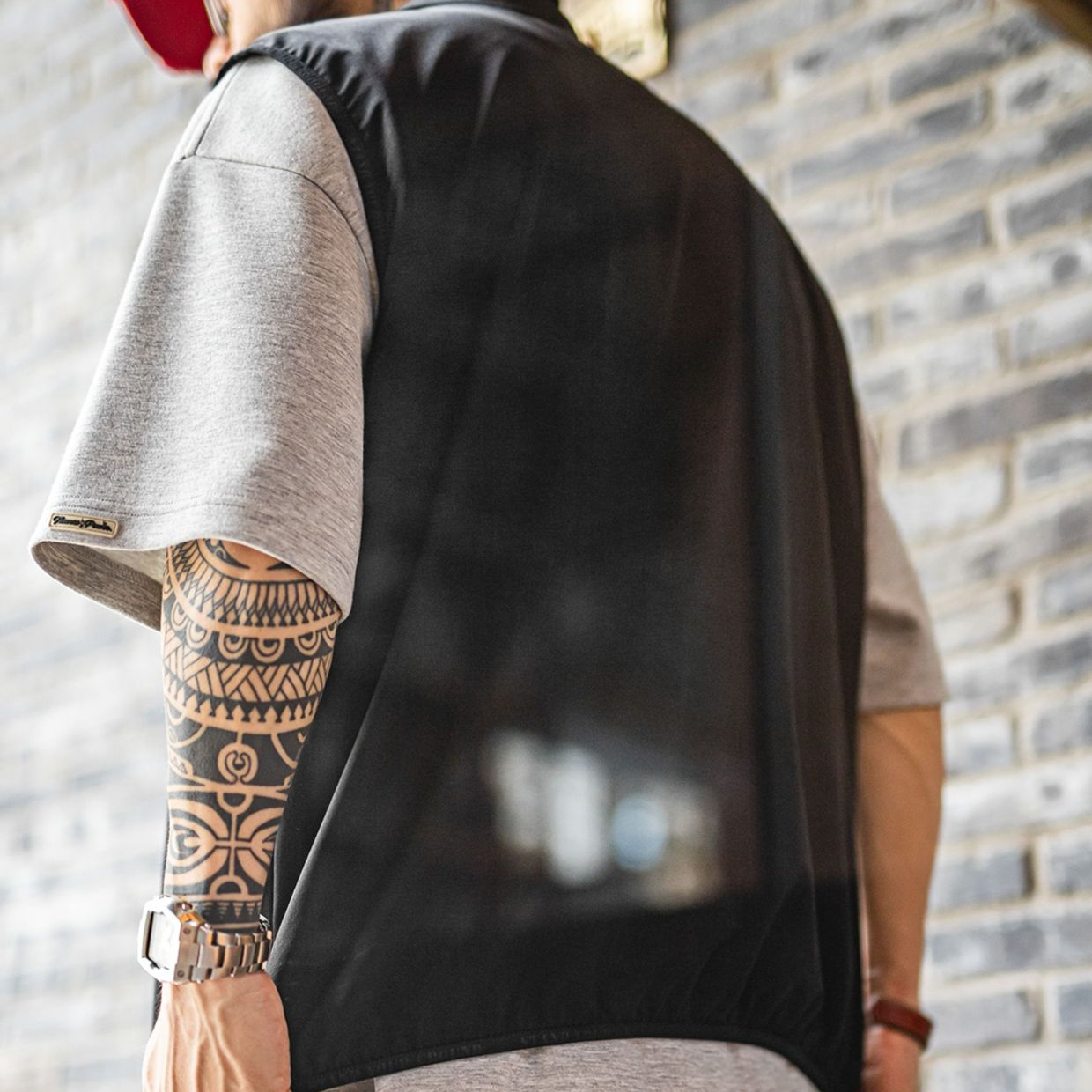 山系機能立領馬甲黑色戶外通勤疊穿輕薄款背心無袖男士夏