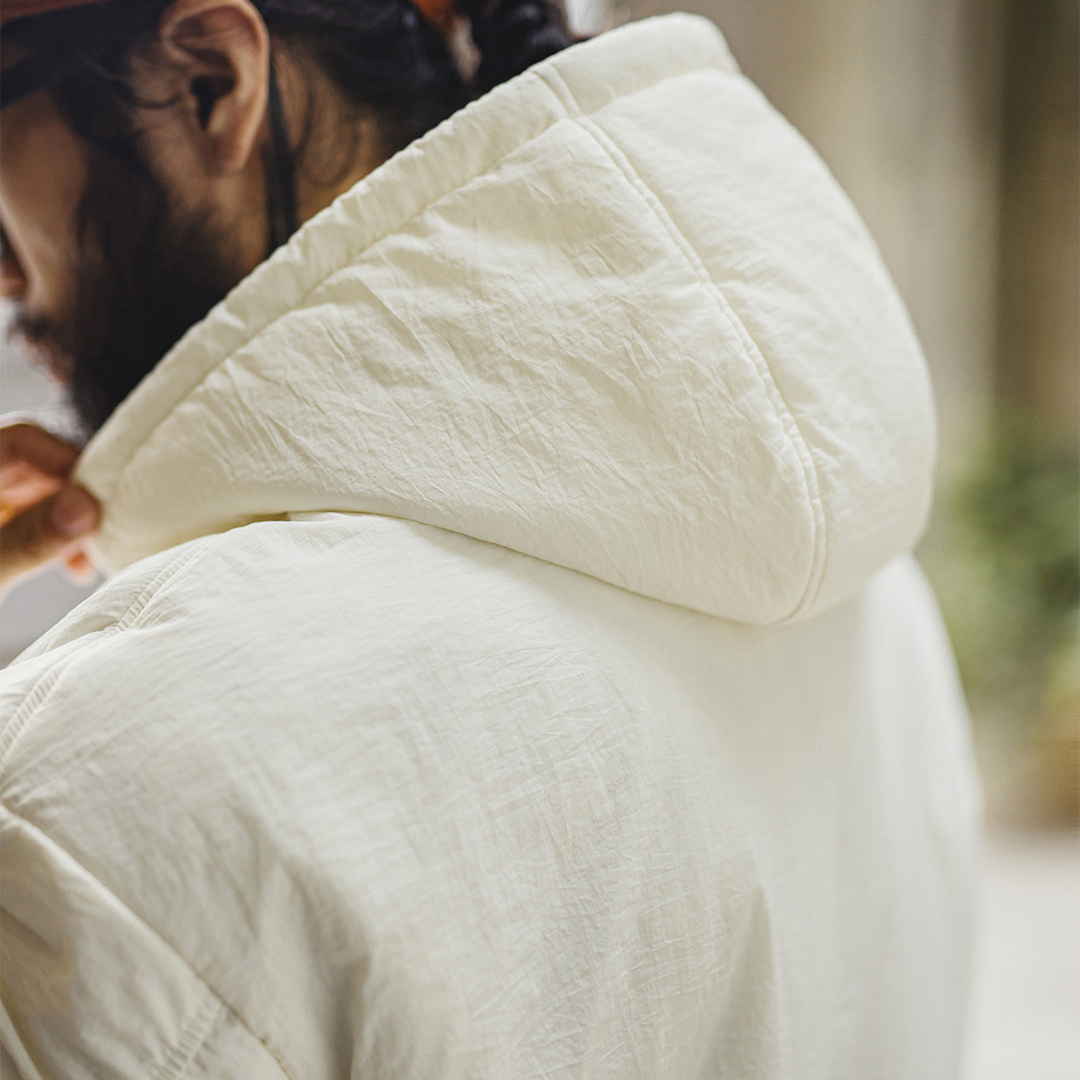 美式氣絨套頭口袋衛衣圓領連帽通勤加絨保暖廓形外套男冬