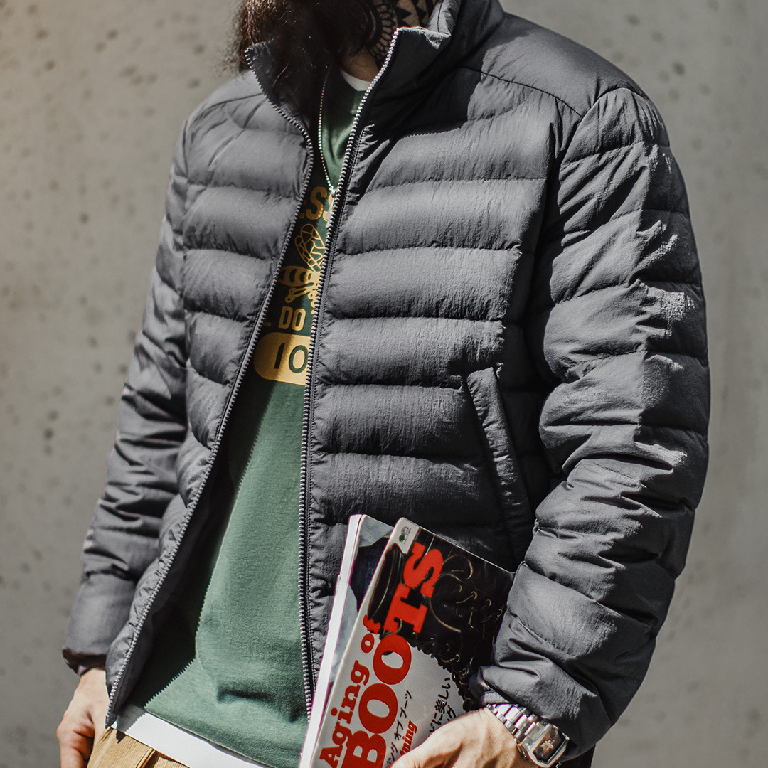 美式超輕薄排骨白鴨絨羽絨服夾克外套內搭短款內膽男秋冬