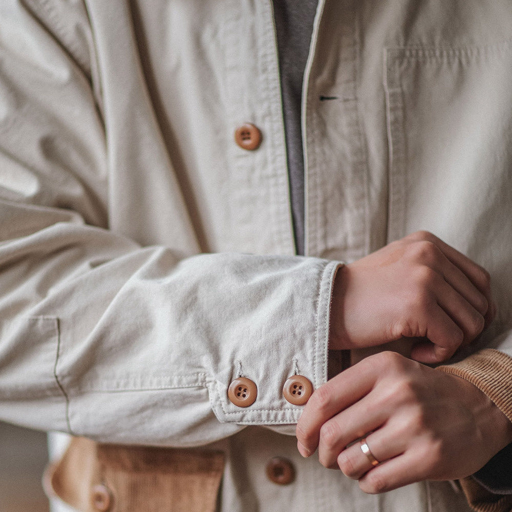 阿美咔叽密歇根鐵路工裝口袋夾克 美式拼色翻領寬松外套