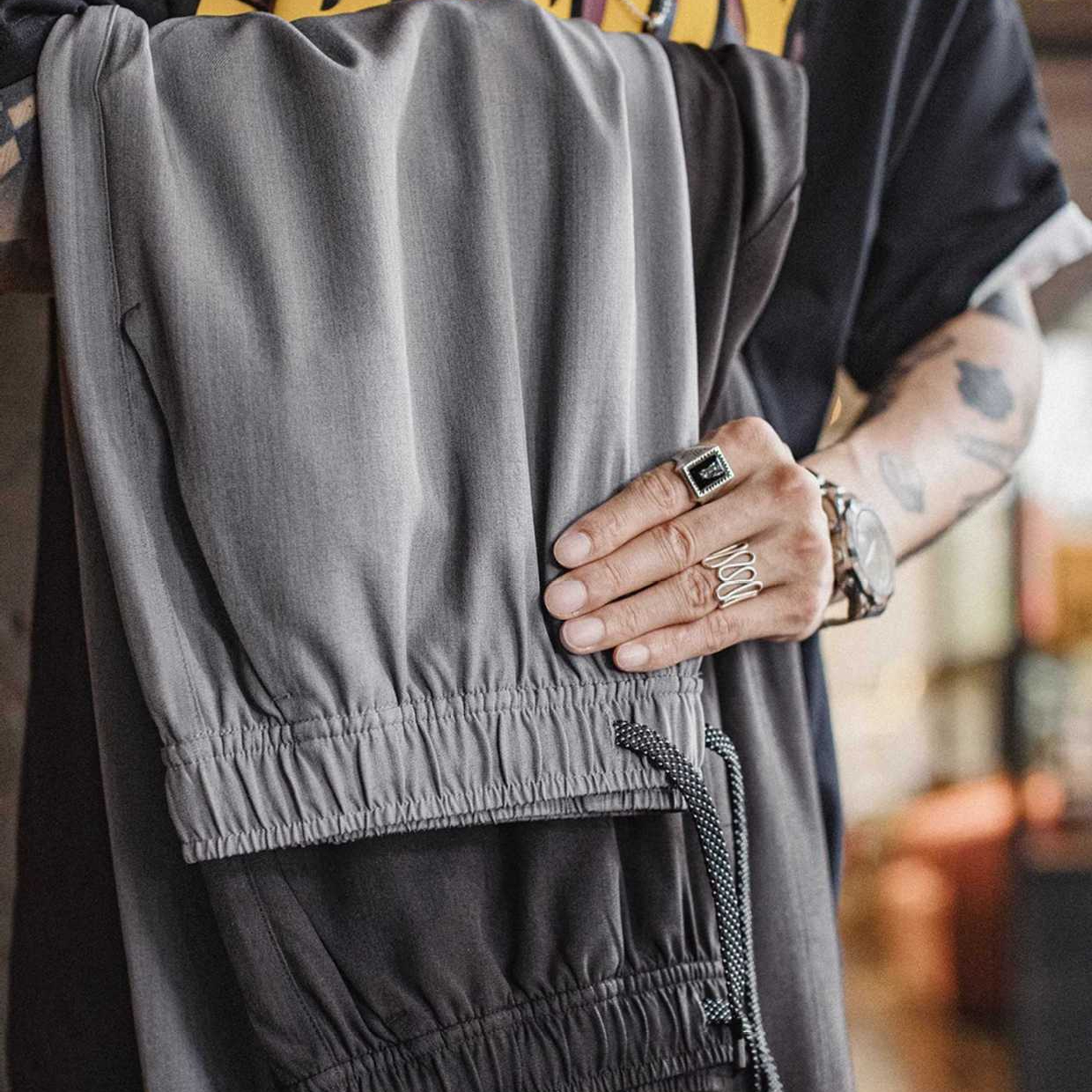 休閒西裝褲垂墜感cleanfit老錢風灰色通勤長褲子薄款男夏