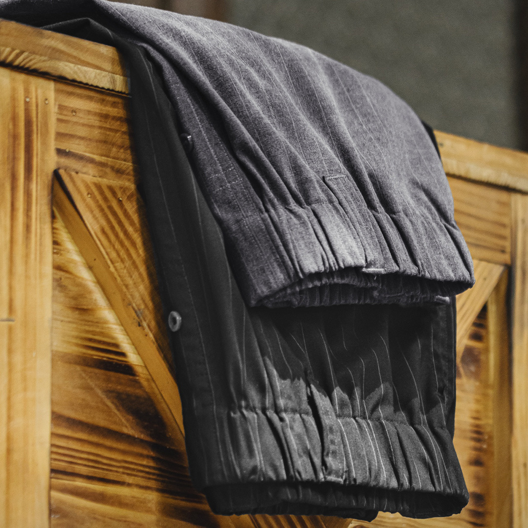 日系豎條紋灰色西裝短褲cityboy鬆緊腰直筒五分褲男夏季