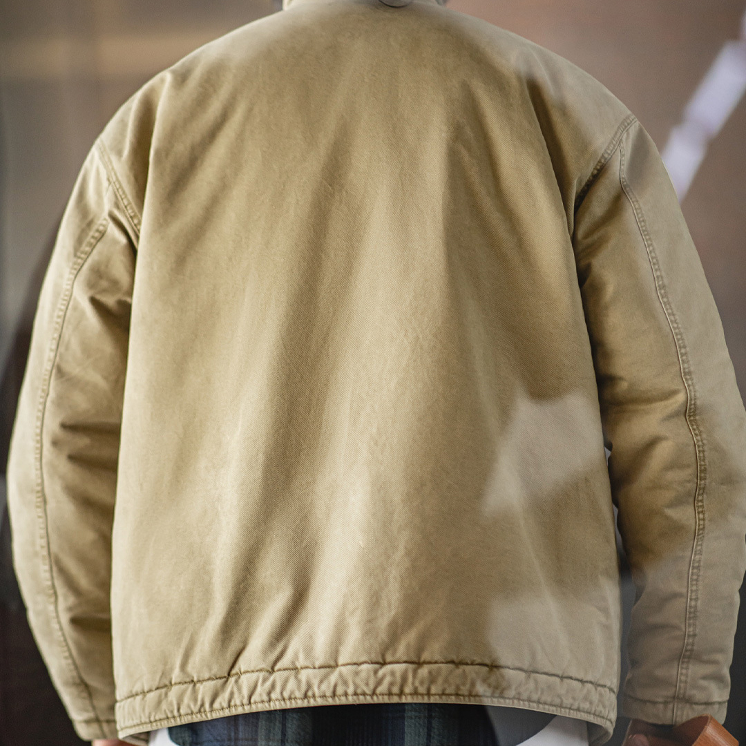 美式復古N1甲板服加厚保暖棉服立領短款夾克外套男款秋冬