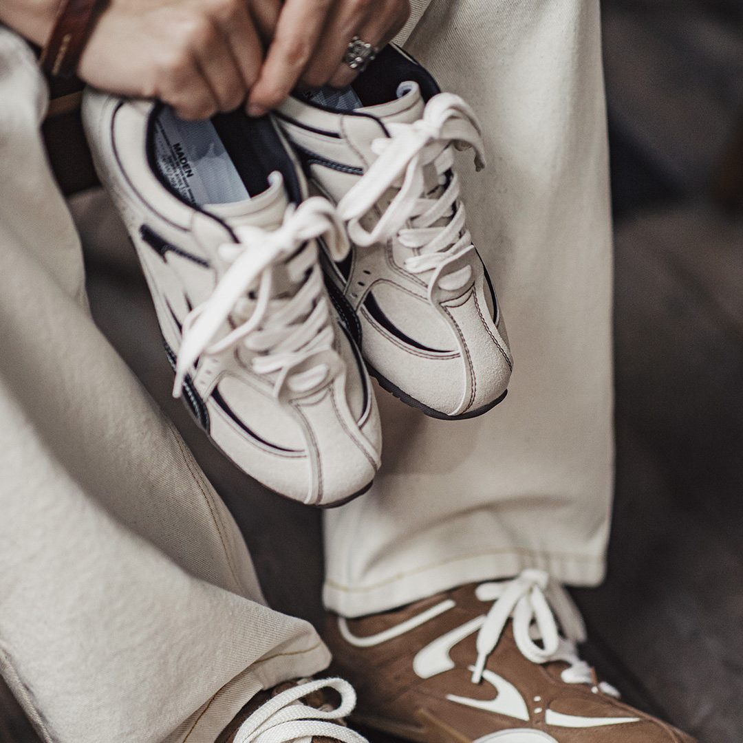 馬登薄底賽車鞋棕咖色經典復古平底德訓鞋休閒阿甘鞋子男款春