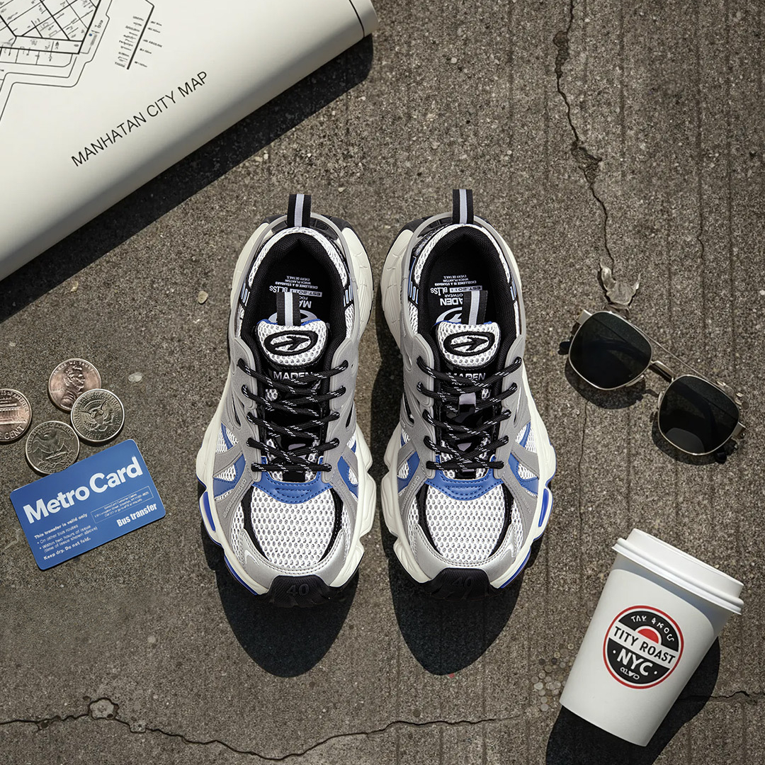 曼哈頓2025秋季新款高級感復古潮流老爹鞋百搭厚底運動休閒鞋