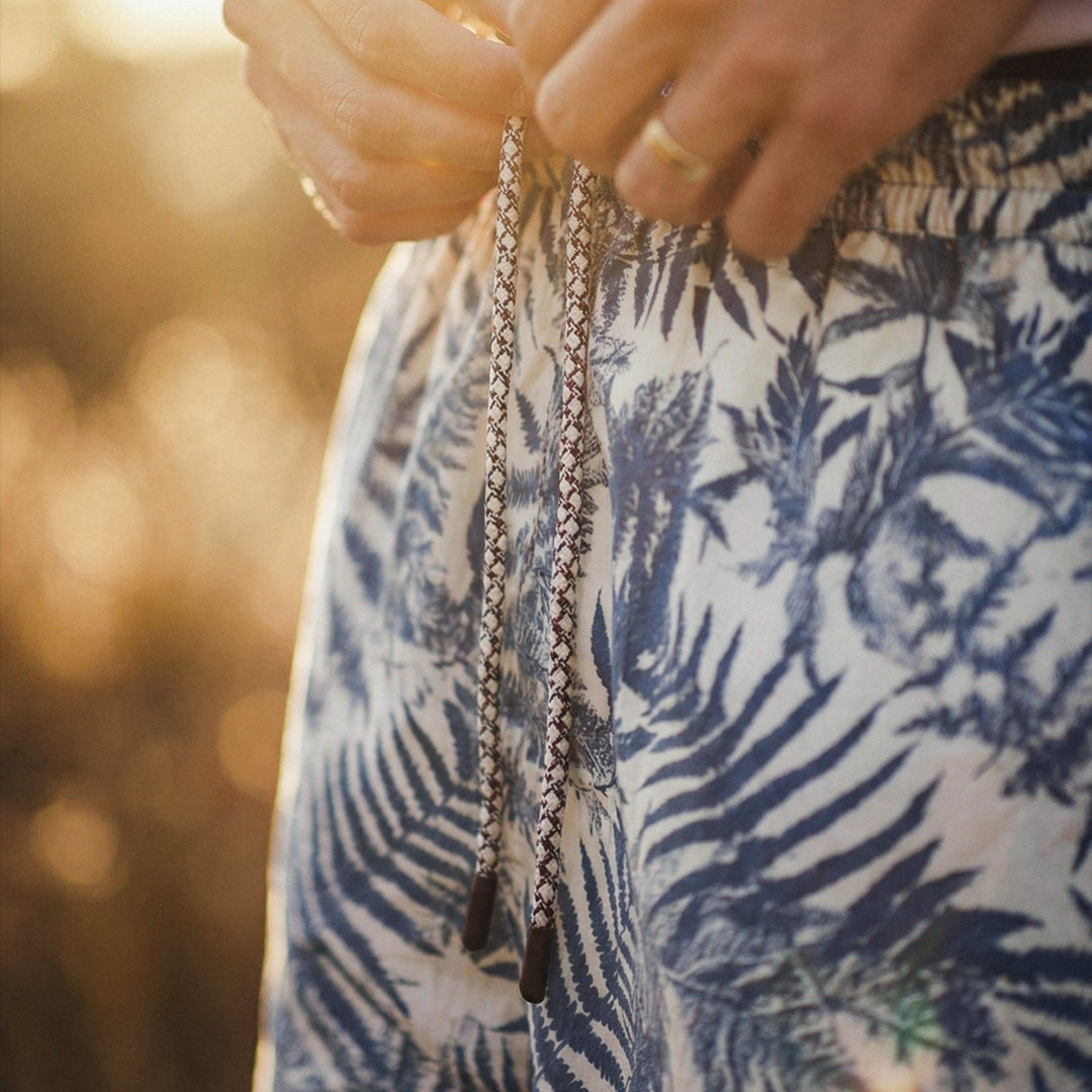 美式印花沙灘褲海邊度假短褲寬鬆薄款外穿休閒五分褲男夏